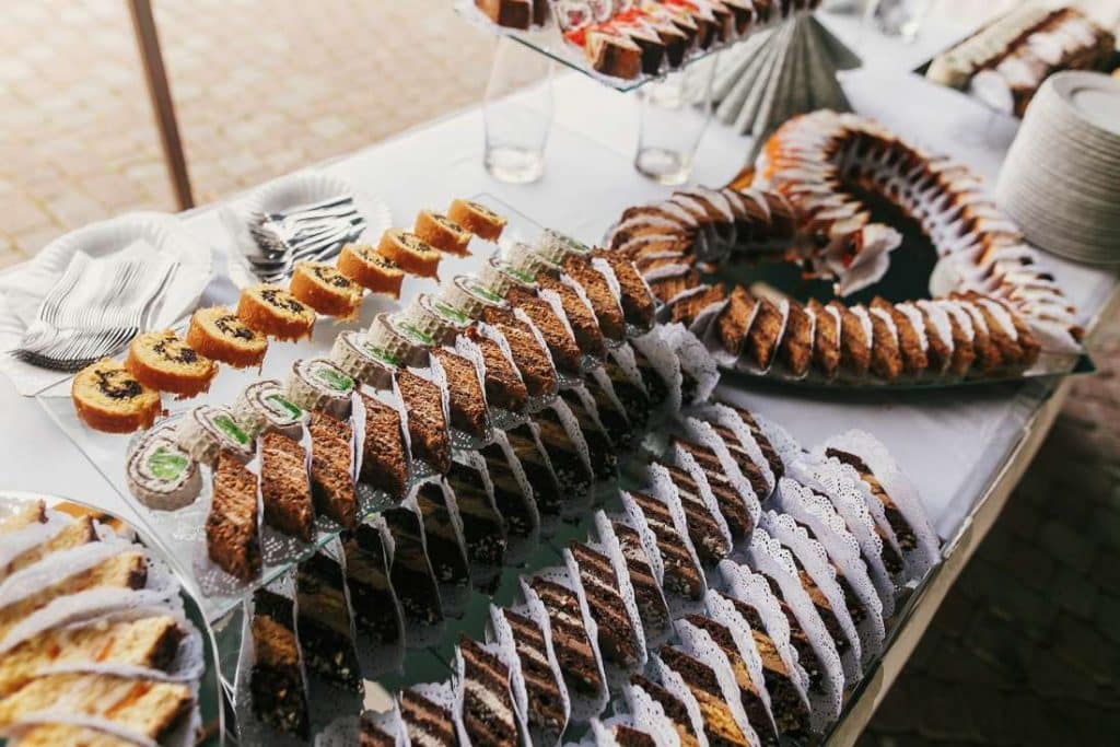 Luxury catering concept. Delicious candy bar